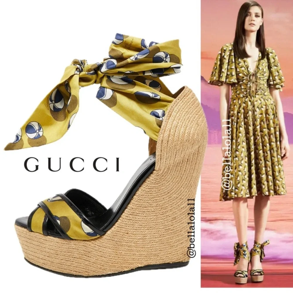 AUTHENTIC GUCCI RESORT COLLECTION WEDGES